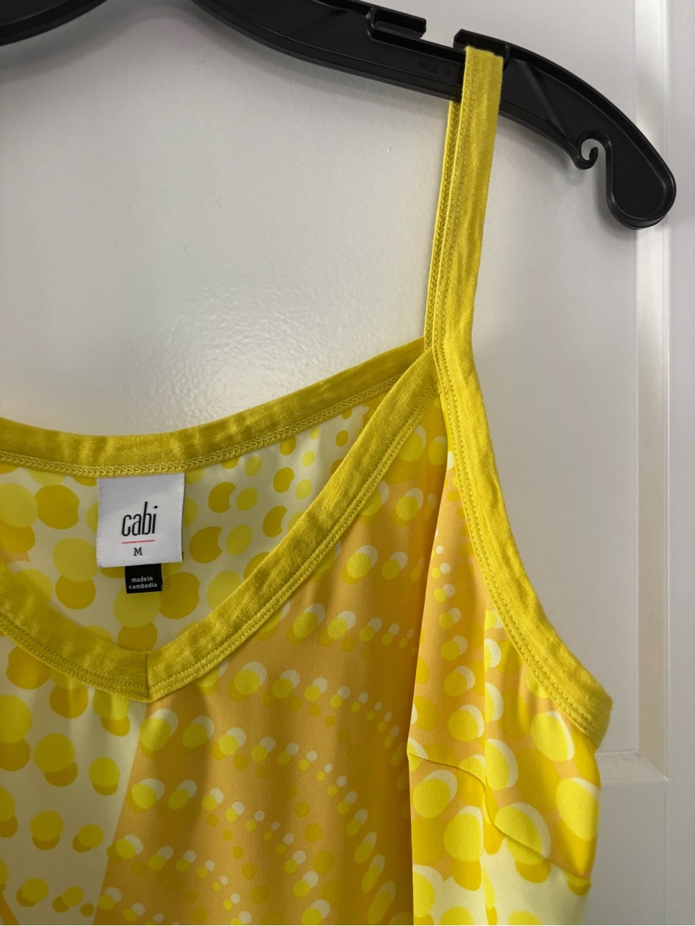 CAbi Yellow Swirl Print Silk Camisole sunbeam 6312 new - Picture 2 of 8